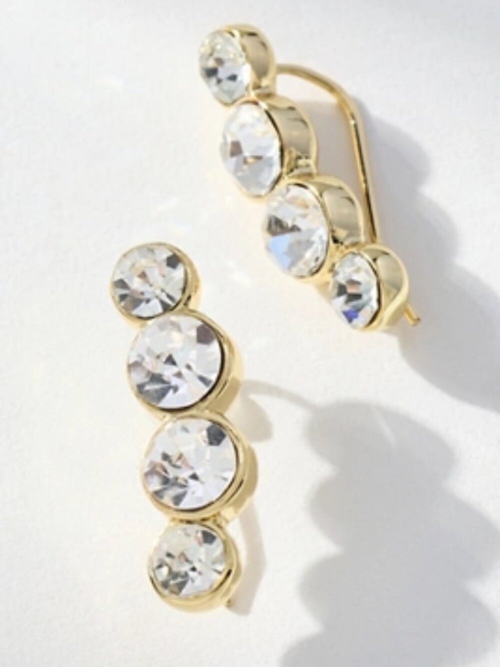Anthropologie Sparkling Crystal Drop Earrings